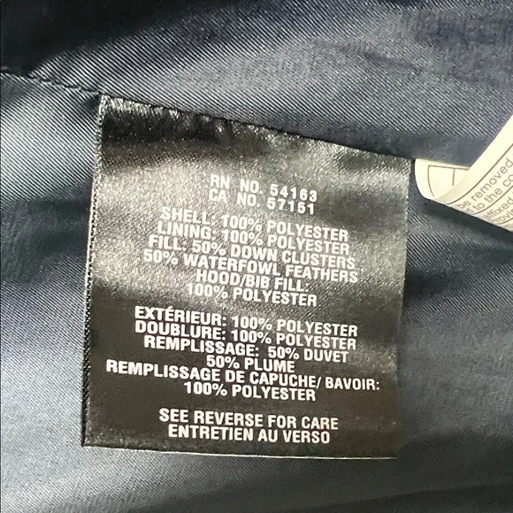 COLE HAAN • Women's Navy Hooded Puffer Coat - Picture 6 of 7